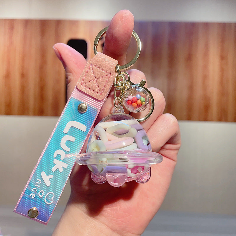 Al por mayor en Oil Universe Acrílico Quicksand Bottle Keychains